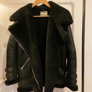 Acne Velocite black/black shearling jacket